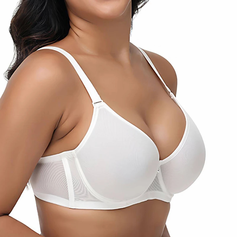 Plus Size Women's Mesh Support - Underwire Bra Padded recension och pris