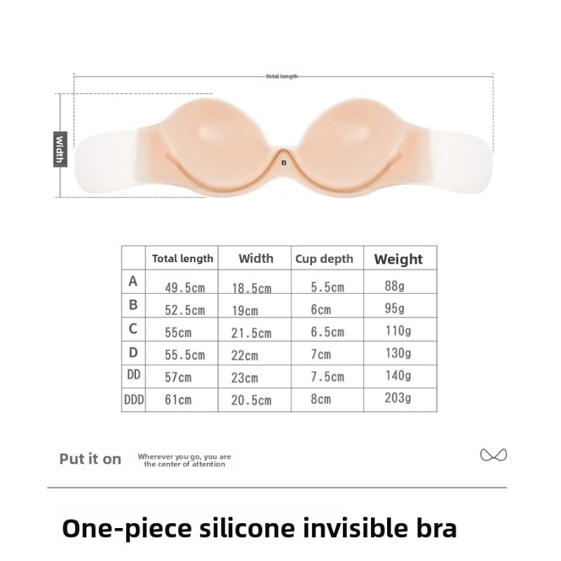 Strapless Silicone Adhesive Br - Push Up Bra Silicone recension och pris