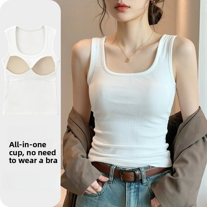 New Seamless Built-in Bra Tank - T Shirt Bra Seamless recension och pris